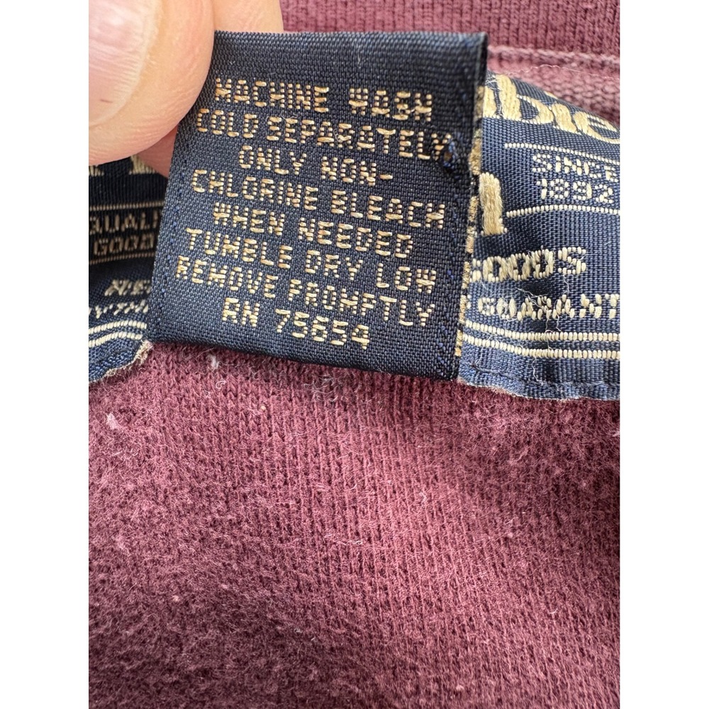 Abercrombie & Fitch Long Sleeve Shirt Mens XL VTG 90's Burgundy V Neck Casual - Picture 11 of 11
